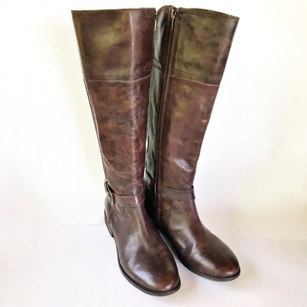 Marc Fisher Tall Brown Leather Boots